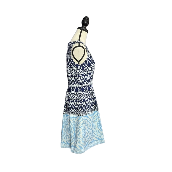 Just Taylor Blue Floral Fit & Flare Tea Dress - Picture 2 of 10